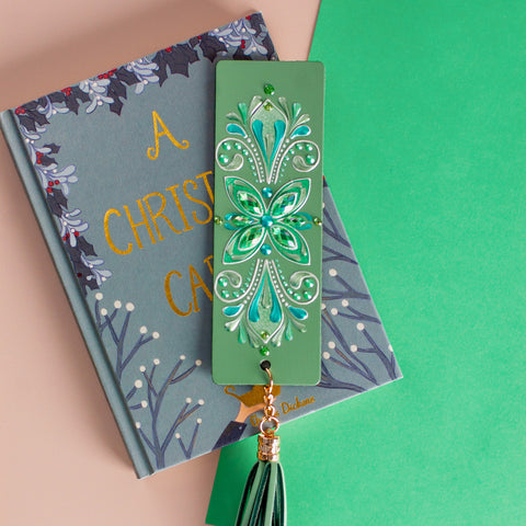 Green Flowered Bookmark