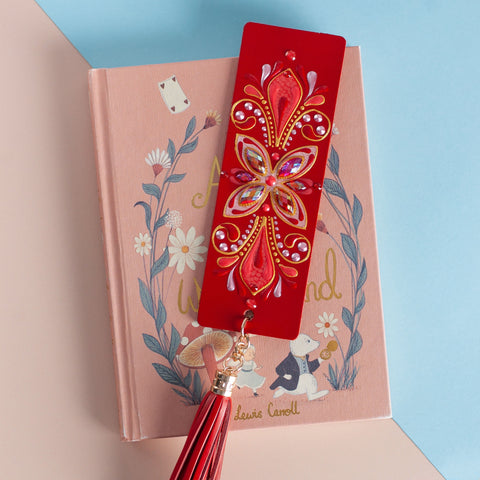 Red Flowered Bookmark