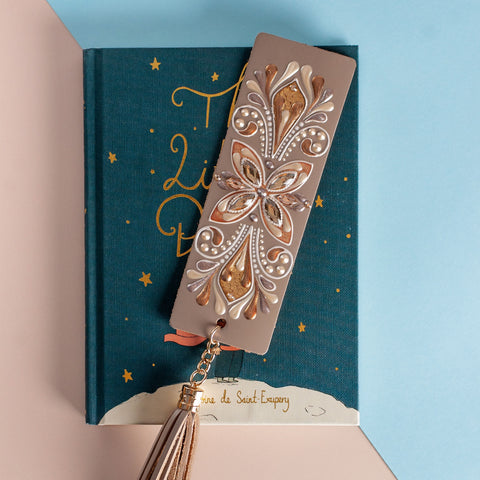 Cappuccino Flowered Bookmark