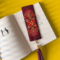 Bordeaux Flowered Bookmark