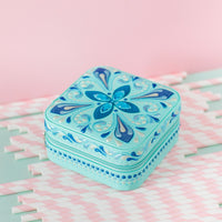 "Blue Amaryllis" Jewellery Box