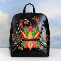 Autumn Lotus Black Backpack